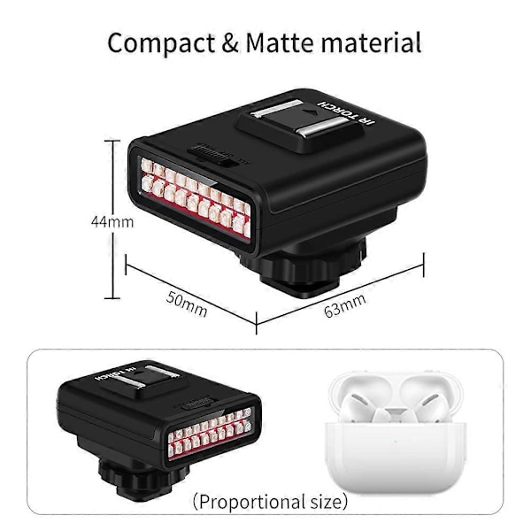 IR-lys USB-oppladbart infrarødt nattsikte infrarødt belysningsutstyr for DSLR-kamera Ph