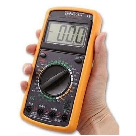 Profesjonell Digital Multimeter Tester Pro Med Kabler Dt9205a