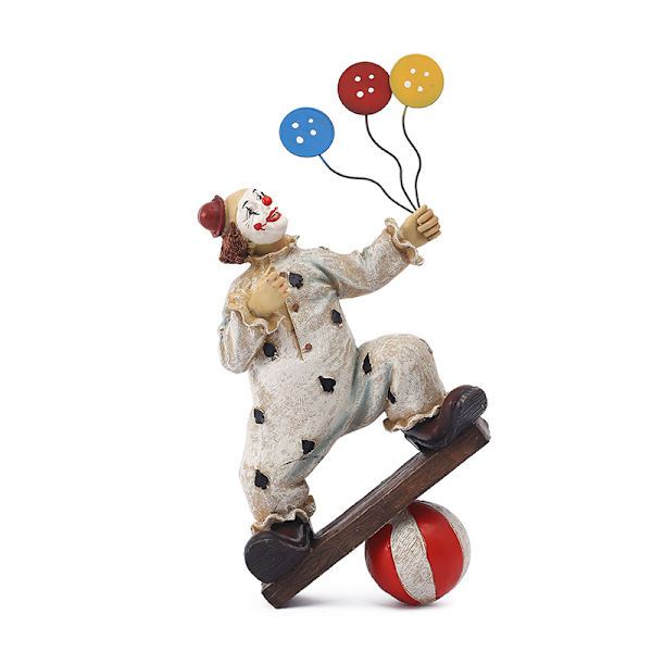 Cirkus clown karaktär prydnader hem kreativ dekoration harts hantverk