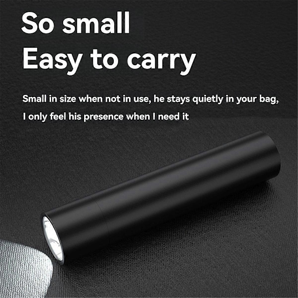 Mini Teleskopisk Zoom Ficklampa USB Uppladdningsbar Vattentät Kraftfull Ficklampa Utomhus Bärbar Tor