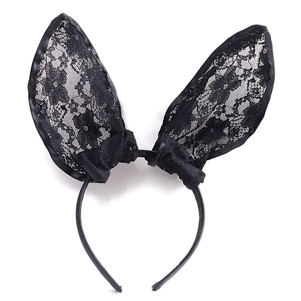 Sexy Lace Kaninøre Hårbånd Tilbehør Svart Funksjon: Antall