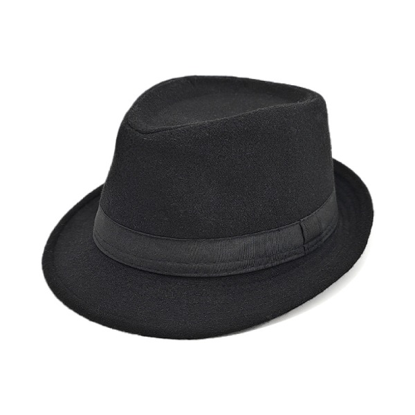 Höst och vinter brittisk stil enfärgad ylle casual hatt för män