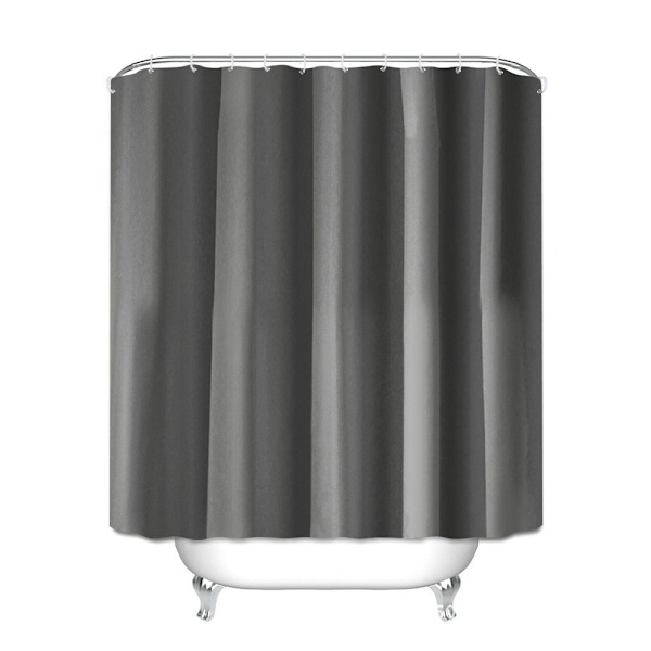 Polyester Vandtæt Bruseforhæng, Badeværelse Skillevæg Gardin - Grå, 180*180cm, 1stk