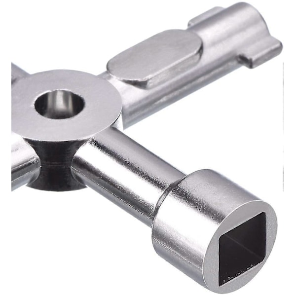 2-pack Elektriska Skåpsnycklar Gasnycklar Universal 4-vägsnycklar För Flera Användningsområden (silver) (ShiKai)