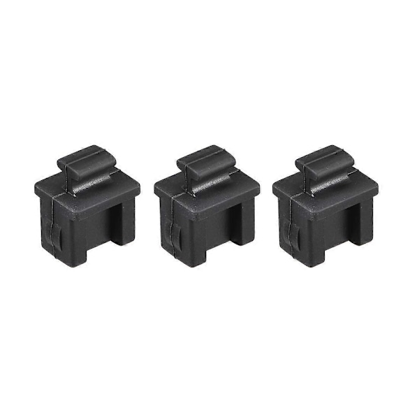 Uxcell 10 st SFP Silikonskydd Lock Portskydd Svart 14mmx12mmx17mm Anti-dammplugg Silikon Anti-dammpropp