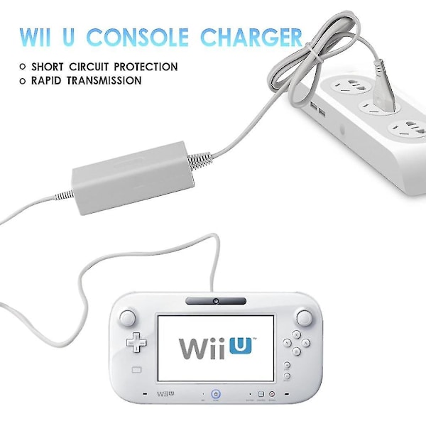 Oplader til Wii U Gamepad, AC-strømadapteroplader til Nintendo Wii U Gamepad-fjernbetjening