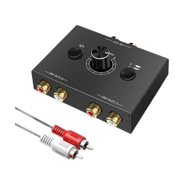 2 Ind 1 Ud 1 Ind 2 Ud Hurtig Audio Switcher Volumenkontrol Controller til Multi-Enhedsforbindelse