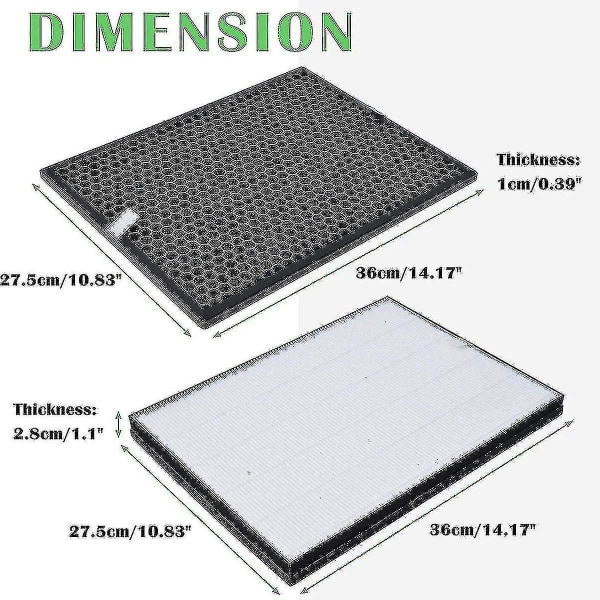 Fy1413/40 Active Carbon&fy1410/40 Hepa-ersättningsfilter för Philips