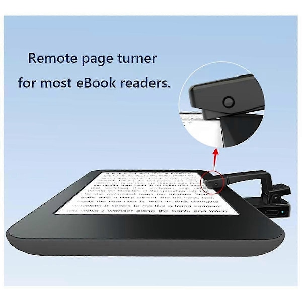Fjernbetjening Sidevender Ring til, Bluetooth E-Reader Controller, Kameraudløser D07 Pro
