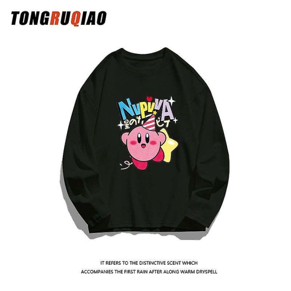 Kawaii Star Kirby Children's Sweatshirt Boys Girls Spring Autumn Cotton Sport Tops Cute Anime Casual Pullover Kids Clothing Gift