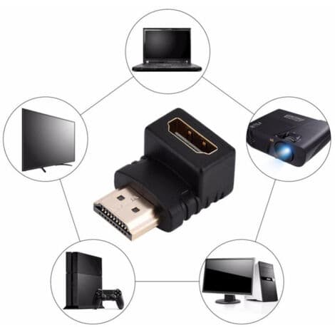 HDMI han til HDMI hun videoadapter retvinklet 90° TV C-063