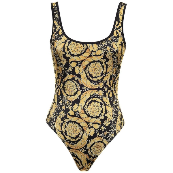 Yksiosainen Micro Monokini Sexy Summer Uimapuku 2023 Luxury Shortsit Bourkini Swimwear Patchwork Plus Size Gold L