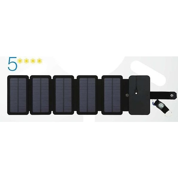 Sammenleggbar 10w solcellebatterilader 5v 2.1a usb-utgangsenhet bærbart solcellepanel