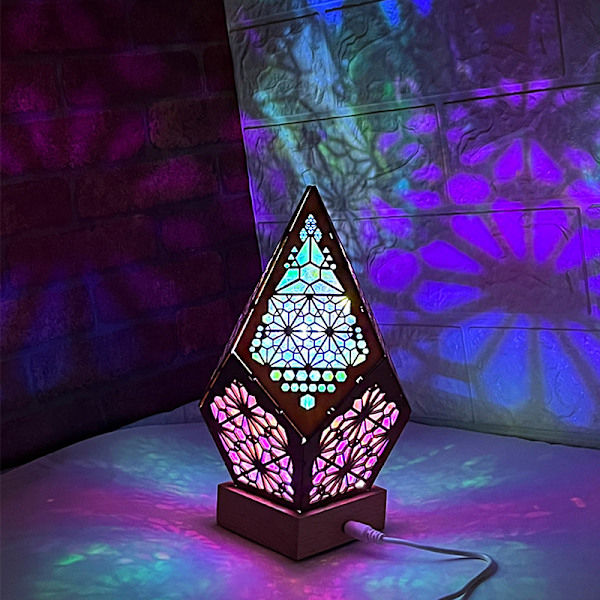 Bohemian mosaik stjernehimmel gulvprojektionslampe bord seng