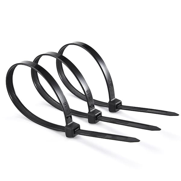 Nyloniset letkuklemmarit - 7,8 x 400 mm - Musta (100 kpl)