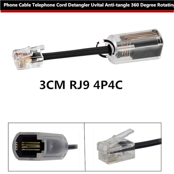 4P4C RJ9 RJ11 Handset Telefonkabelkontakt