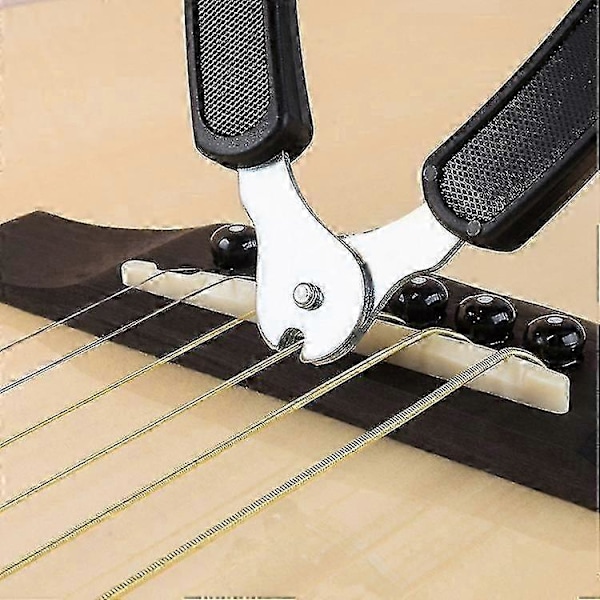 Gitarstrengkutter, Vinder, Brostift Trekker - 4 stk Svart for Bassgitar