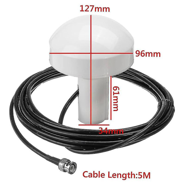 GPS-aktiivinen merenkulkualan navigointivastaanotin Ajoitusantenni 1575+/-5 MHz 5M BNC-urosliitin