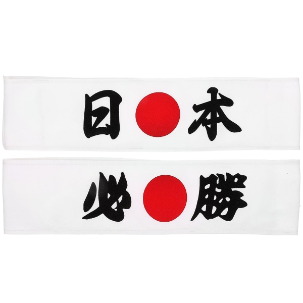 2st Japansk stil Pannband Samurai Pannband Sushi Chef Bandana Tie På Kostym Huvudbonader