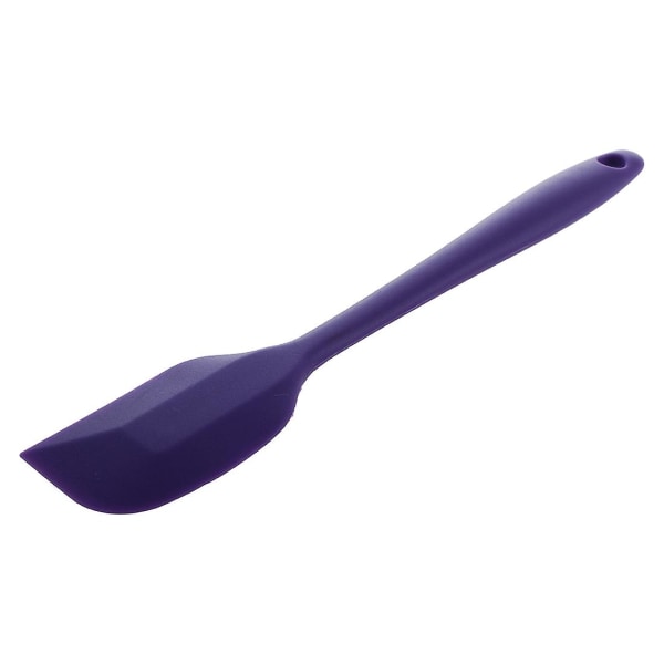 Silikoninen lastalla lusikka keittiöväline kakkusekoitin ruoanlaitto leivinsekoitin kaavin (violetti) 21cm