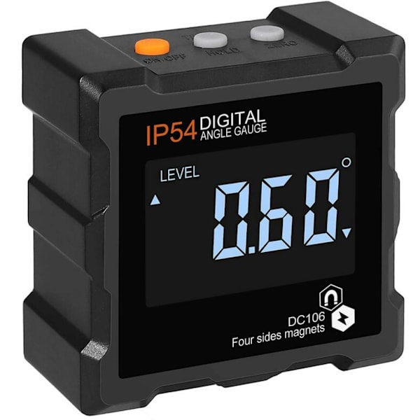 4*90 Graders Inclinometer IP54 Magnetisk LCD Digital Tilt Box Præcisionsvinkelmåler 4.1stk
