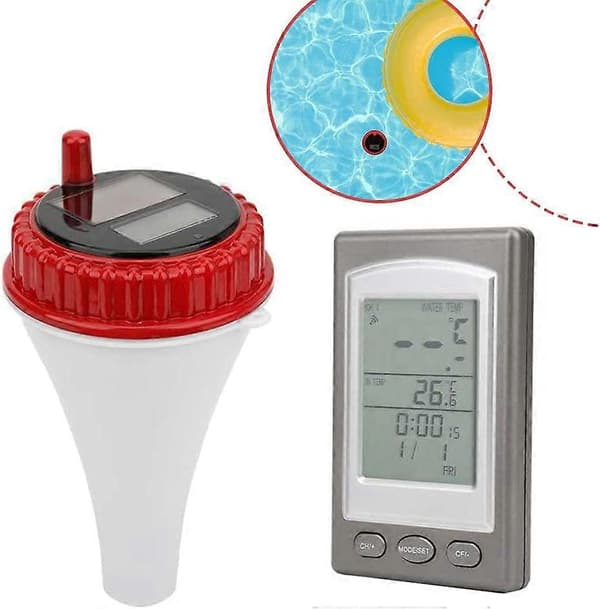 2024 Ny Flydende Trådløs Solenergi WiFi Termometer Termometer, Flydende Solenergi Pool Termometer