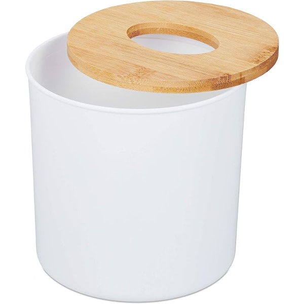 Plast Tissue Box Bambu Lock Modern Design Vit