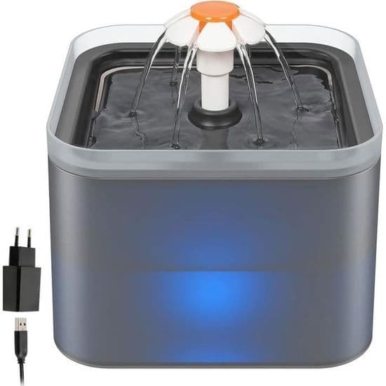 Vandfontæne til kæledyr - 2L - 3 tilstande - Støjsvag - Smart LED