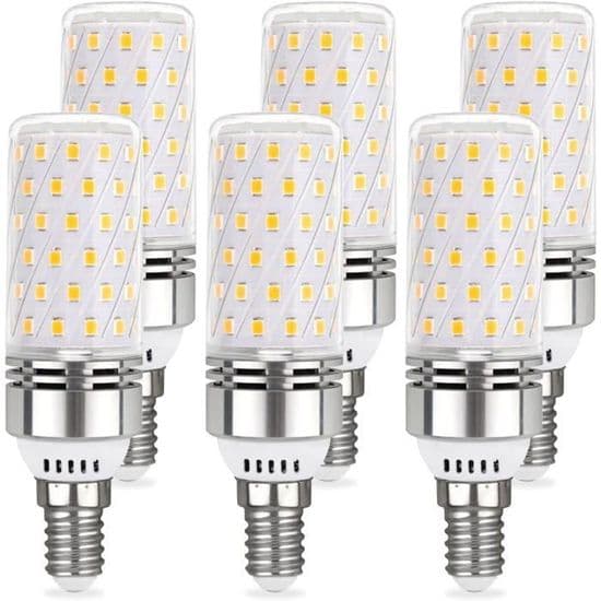 E14 16W LED-lampa - Neutralvit 4000K - 1450LM - 6-pack