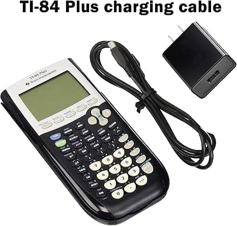 2025 Seneste Model Væg USB-Oplader til Texas Instruments Lommeregnere USB Strøm- & Datakabel til TI-84-Plus, TI-84 Plus C Silver Edition