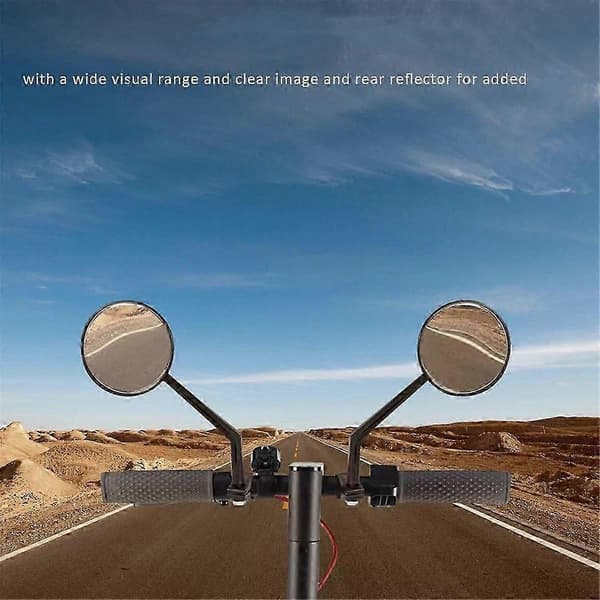 360° Roterande Universal Scooter Backspegel, 1 Par Styrstyre Reflex Säkerhetsspegel
