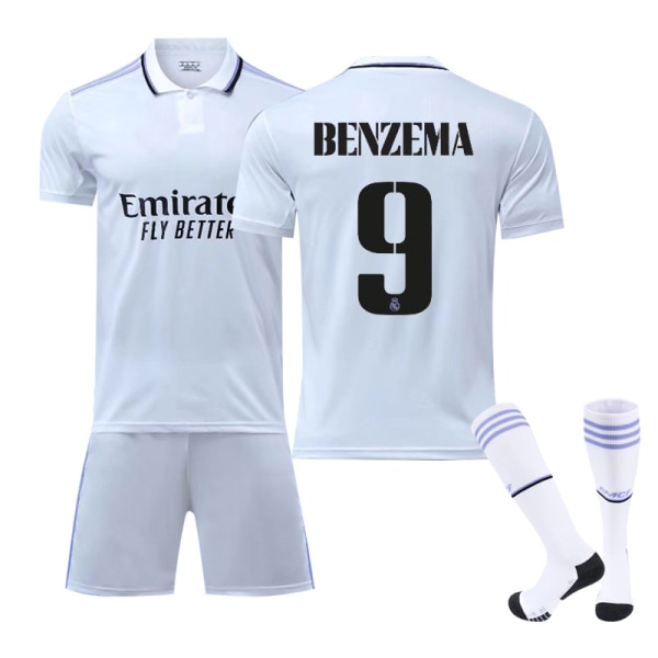 2223 Real Madrid hemma och borta nr 7 Mbappe tröja 9 Benzema nr 10 utrikeshandel fotboll dräkt 23Z1 No9 S