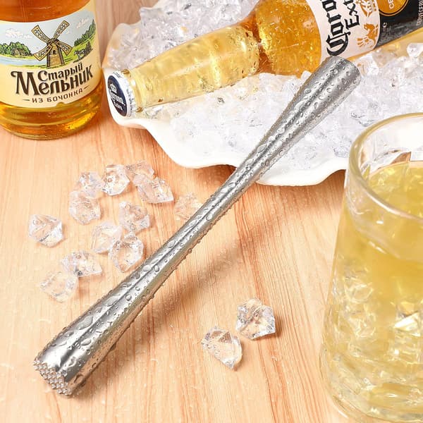 Rustfrit Cocktail Muddler i rustfrit stål - Blender til Mojito Isknuser - Lille Isknuser 26cm