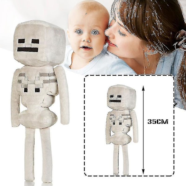 Minecraft Skelet Plys Legetøj Udstoppet Legetøj Ultra Blødt Legetøj Fødselsdagsgave Til Børn