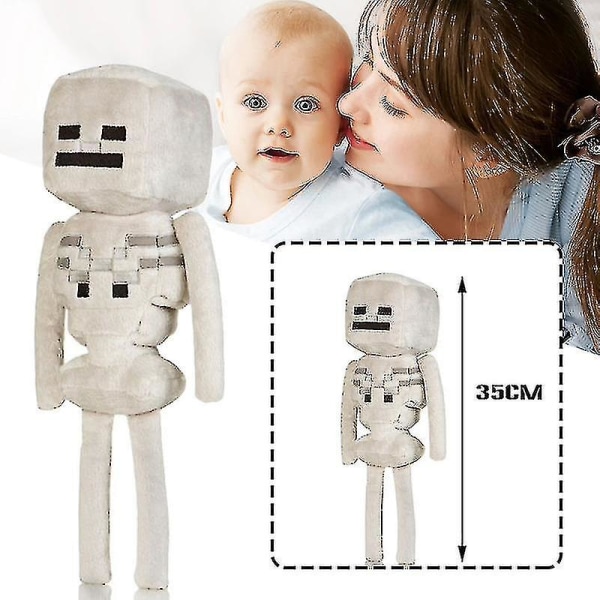 Minecraft Skeleton Pehmo-nukke täytetty lelu Erittäin pehmeä nukke syntymäpäivälahja lapsille