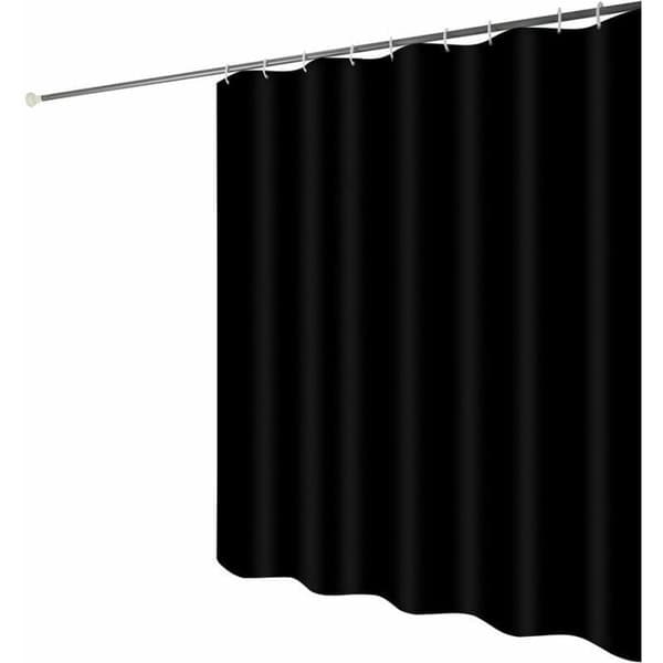 Dusjforheng 80 x 180 cm - Svart - Anti-mugg - Vaskbar vanntett polyester