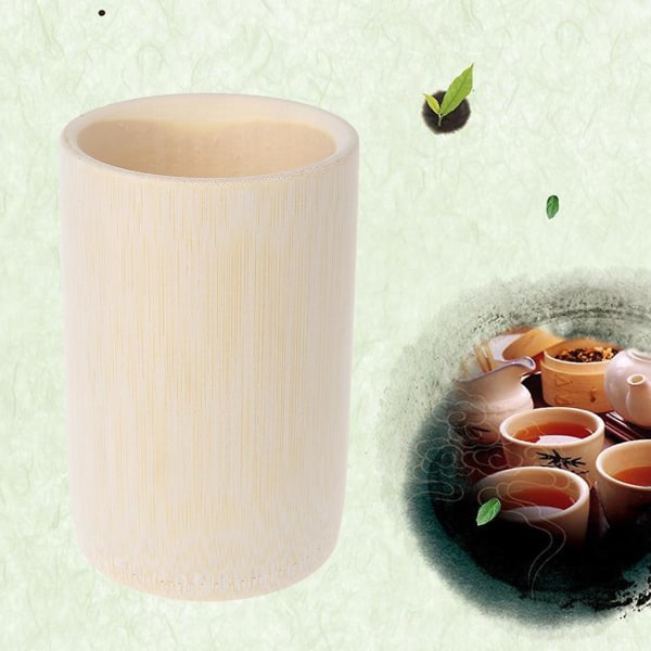 Tradisjonell håndlaget naturlig solid bambuskopp for te-sak kaffejuicedrikker
