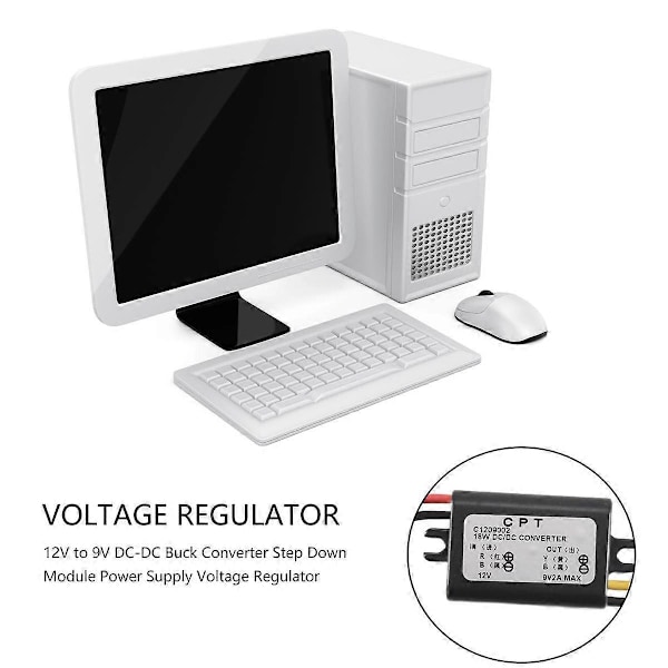 12V till 9V DC-DC Buck Converter Modul Strömförsörjning Spänningsregulator