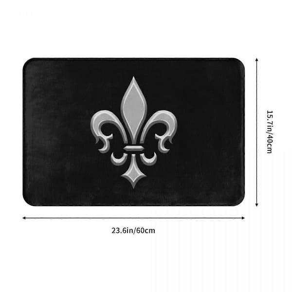 Platinum Fleur-De-Lis Dörrmatta Matta Polyester Halkfri Golvdekor Badrum Kök Sovrum 40*60