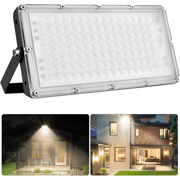 400W LED-Overlysværkslampe, Vandafvisende Spotlight Sikkerhedslyg, Super Lys Arbejdslys Væglys Til Have, Have, Garage, Kølige Varme Farver