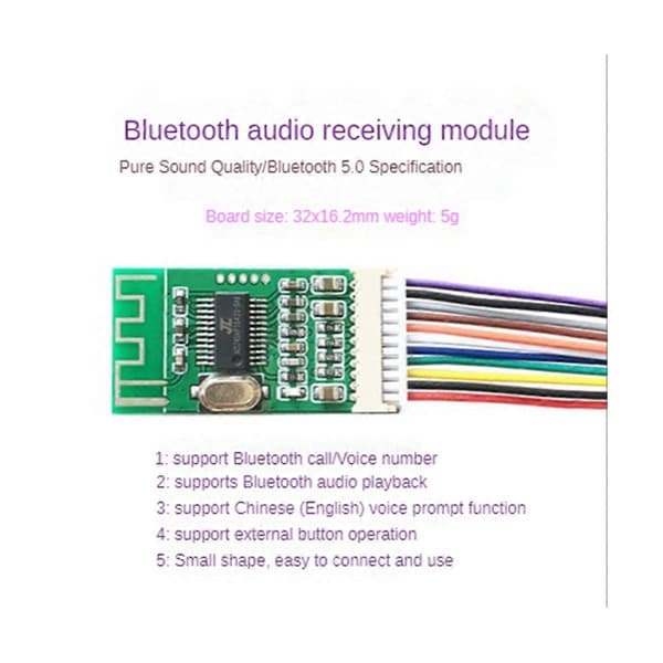 BT5.0 Audio Receiver Modul Stereo Audio Output Trådløst Bluetooth 5.0 Kredsløbs Receiver Board til S