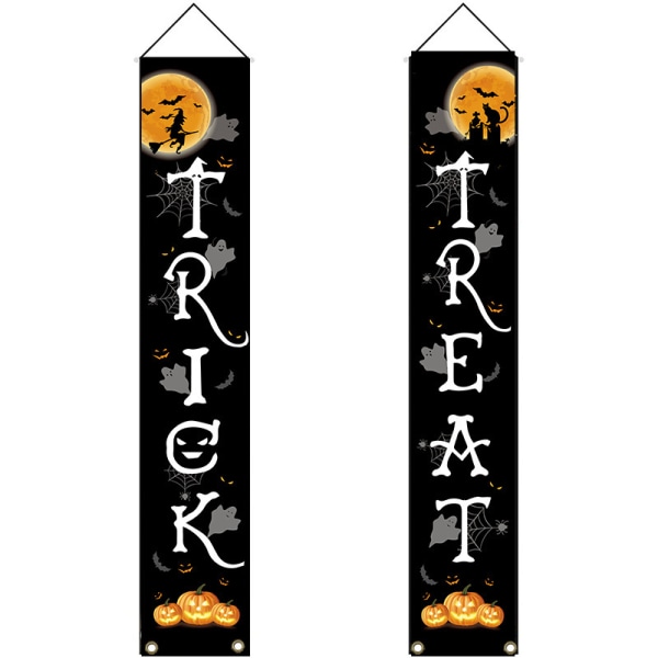 Halloween Decor Trick or Treat og Oktober Witch Front Porch Banner (M)