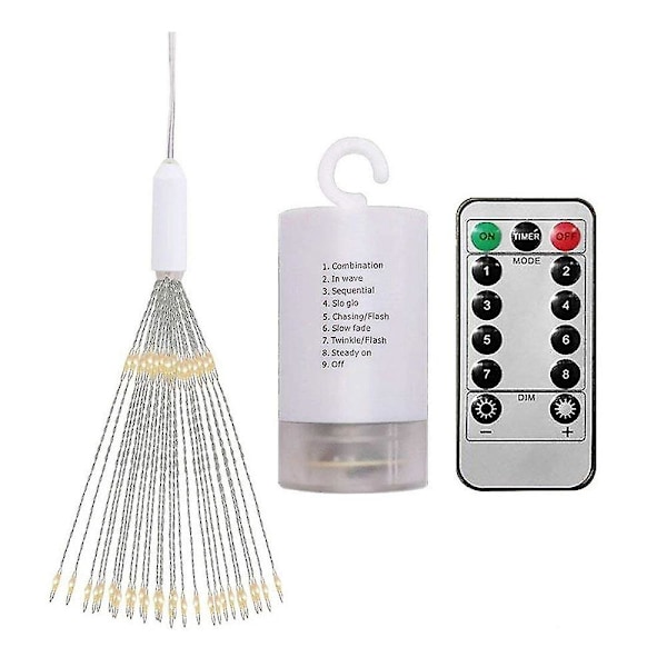 1 Pakke LED-lysstreng med 8 Moduser og Fjernkontroll, Bryllup Juldekorasjon Fest Hage