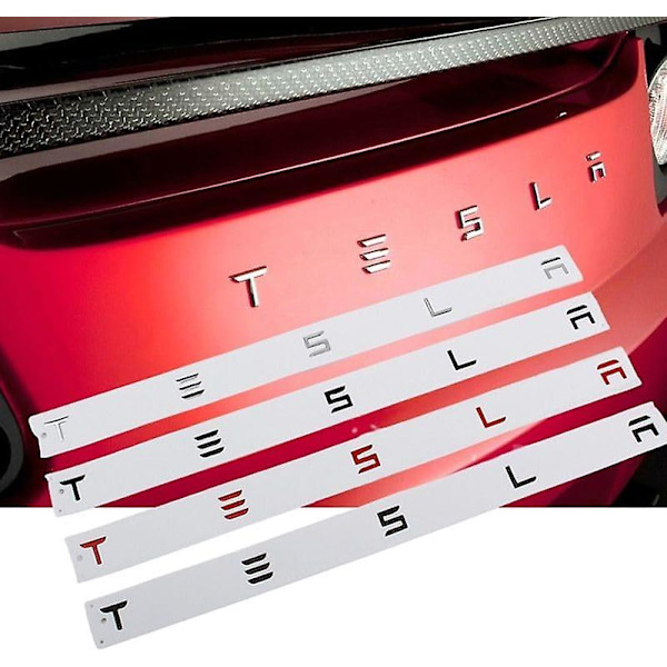 Liimaavat ja yksittäiset 3D-tavaratila-kirjaimet: Tesla-yhteensopiva Tesla-malleille: X, Y, S ja 3 (musta)