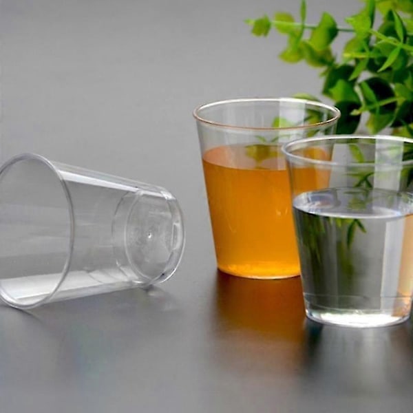 20 kpl 30 ml muovisia snapsilaseja, kertakäyttöisiä shottilaseja, kirkkaita muovisia snapsilaseja, juomalaseja, kannettavia hyytelölaseja