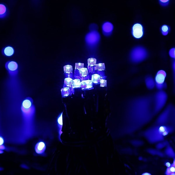 Solar Purple Lights, 72ft 200 LED Solar String Lights, 8 lägen