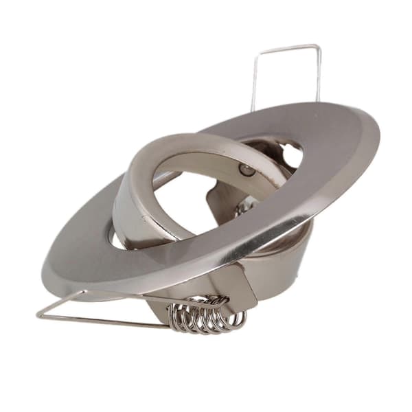 2 x Mr11 Downlight Fitting Gimble Satin Krom Med Lampeholder 70mm