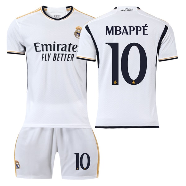 Nr. 10 Mbappe 2324 Real Madrid hjemme fodboldtrøje 1 26size