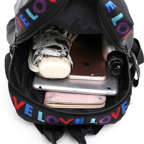 Trend Letter Mini-ryggsäck för kvinnor, Mode Daypack-väska Axelväska, Lättvikts Liten Casual Daily Travel College Ryggsäck Dampresenter