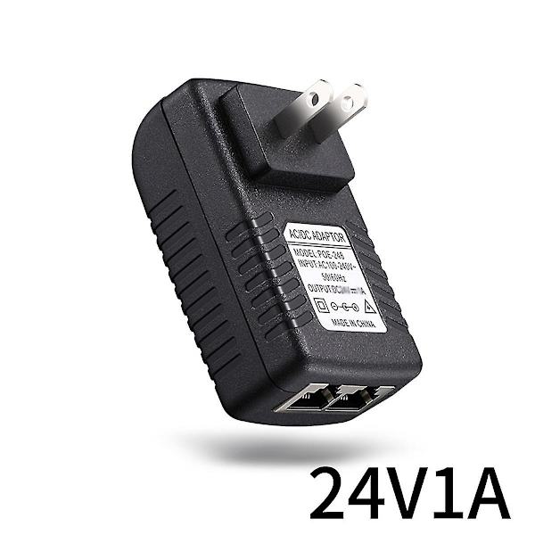 Poe Injector Strømforsyning for Ipc Kamera Dc24V 1A EU-kontakt